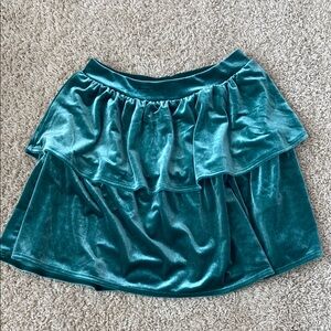 Crewcuts Teal Mini Ruffled Skirt